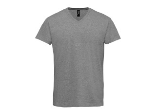 Camiseta cuello pico personalizable 190 grs. corte de mujer y hombre en varios colores